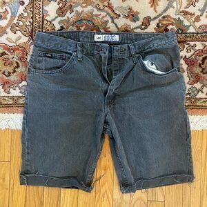 Vintage Lee denim dark grey/black shorts size 34